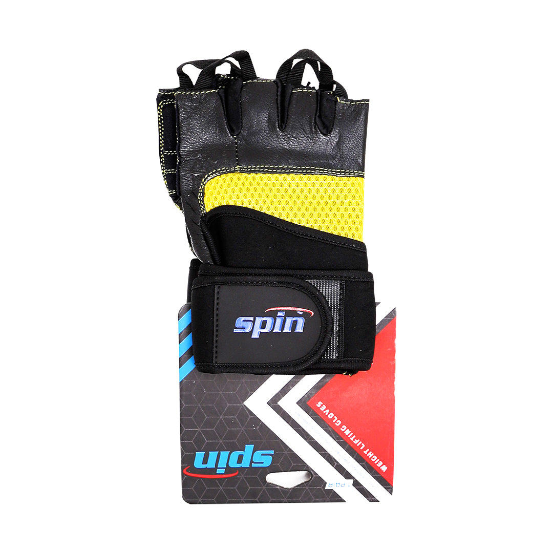 כפפות כושר יוניסקס - שחור / צהוב